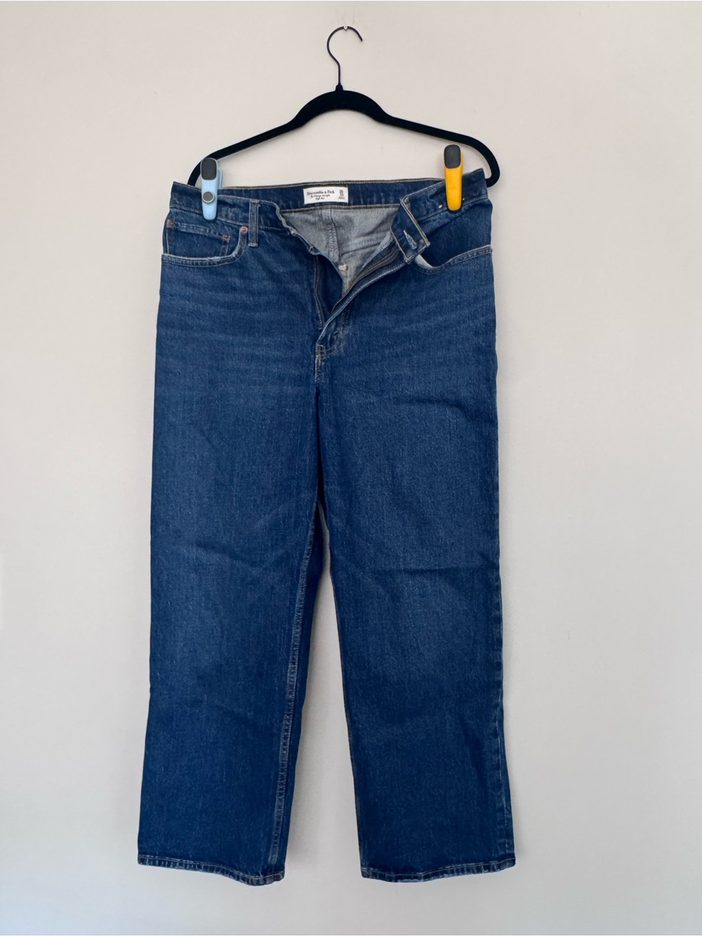 Abercrombie & Fitch Women's Straight Jeans - Deep Blue Denim
